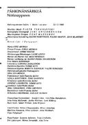 Tekijä- ja esiintyjälista